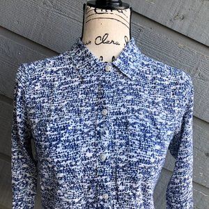 EDDIE  BAUER LONG SLEEVE BLUE BUTTON DOWN BLOUSE SIZE S